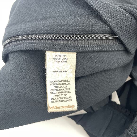 New SOFT SURROUNDINGS Casiani Pant Missy's Size 12 Wide Leg High Waist Black - Picture 5 of 12